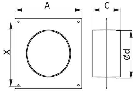 Соединитель круглых каналов с накладной пластиной1
