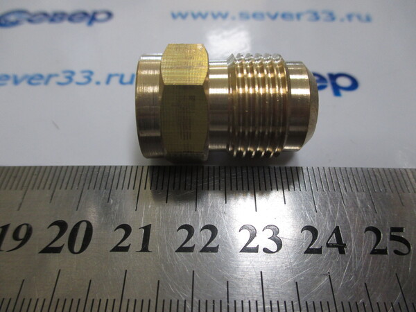 Соединитель латунь под пайку 12 2
