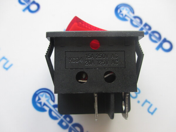 Переключатель KCD4-201N-C3-R4P on-off Красная2