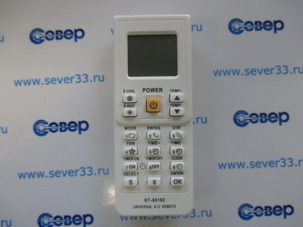 Пульт дистанционного управления универсальный для кондиционеров KT-9018Е