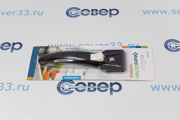 Скребок Eurokitchen для чистки стеклокерамики, черный_1