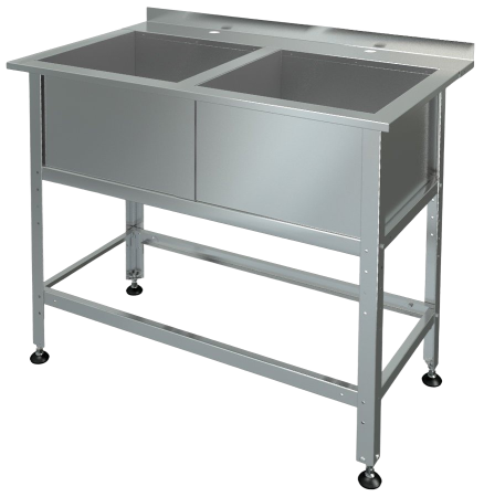 Мойка с бортом МБ-2-0,3-0,63/1,21 (1210х700х890мм) | Продажа, монтаж и обслуживание холодильного оборудования | Север33