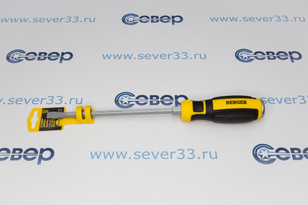Отвертка шлицевая ударная SL8х200мм Berger BG BG1036_1