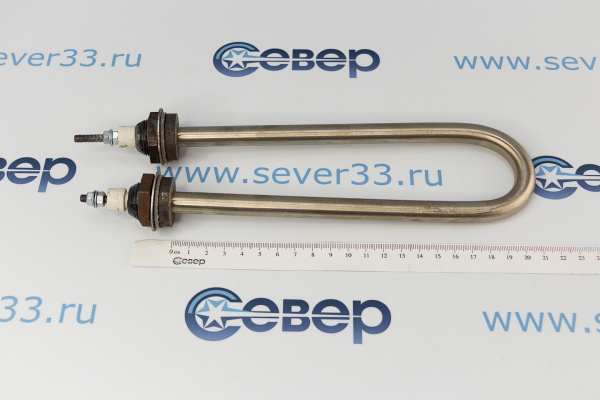 ТЭН U-образный 1,5квт  нерж. 02.150 (тип30A6,61,5 P 220 Ф2)_2