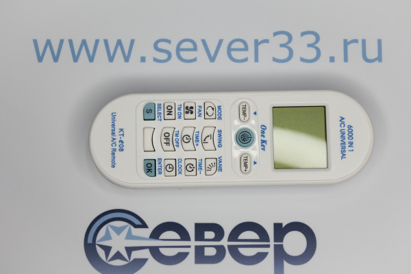 Пульт дистанционного управления универсальный для кондиционеров KT-E08 6000 в 1_3e