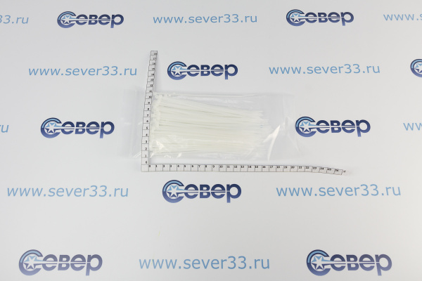 Стяжки нейлоновые 3x150 белый FORTISFLEX_2