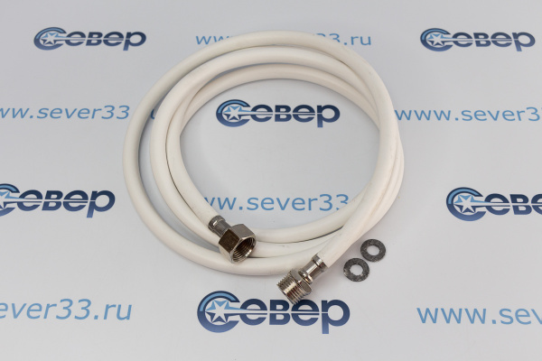 Подводка для газа полимерная 12 L-2,5 м гш (белая)_2