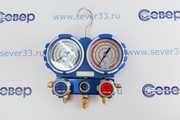 Коллектор двухвентильный Value VMG-2-R22 (R404,407,134,22)  в кейсе манометры 80 мм, 14 SAE_3