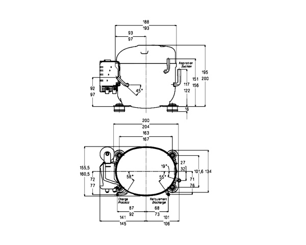 _Компрессор AE 4440 Y - FZ1A DCAE196.F.1037.KZ