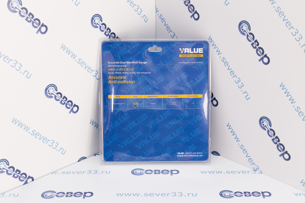 Коллектор двухвентильный Value VMG-2-R22-B-03 (R-22, 134, 404, 407C) в блист._2