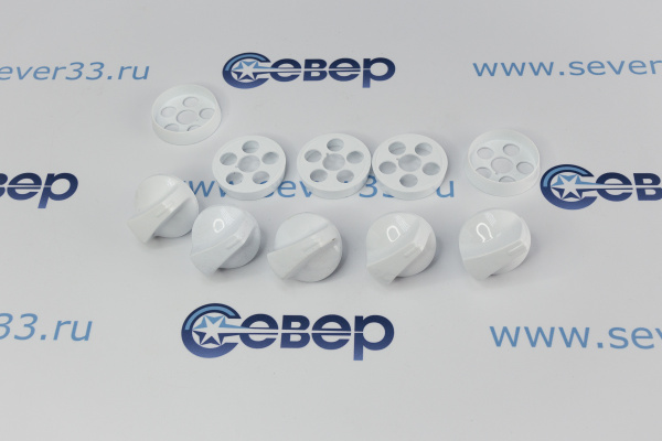 Набор ручек для газовой плиты DARINA мод.341 (белые)_2