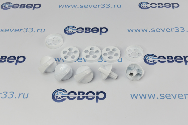 Набор ручек для газовой плиты DARINA мод.341 (белые)_3