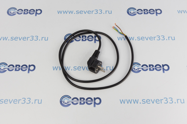 Шнур сетевой ПВС 3х0,75 1,2м черный_2