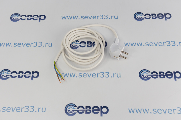 Шнур сетевой ПВС 3х0,75 2,2м белый_2
