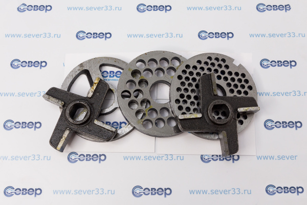 Комплект ножей для мясорубки МИМ-300 с буртом_2