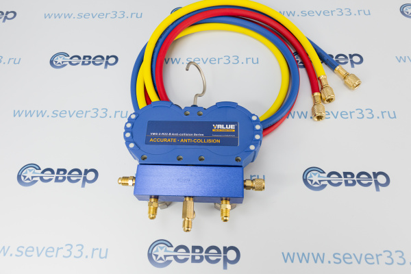 Коллектор двухвентильный Value VMG-2-22-B кейс (R-22, 134, 404, 407C) со шлангами 3шт. по 1,5м_2