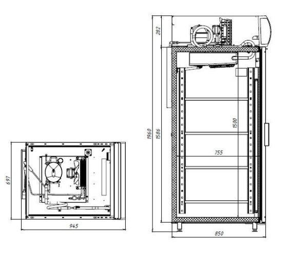 фармацевтический Polair ШХФ-0,7ДС_2