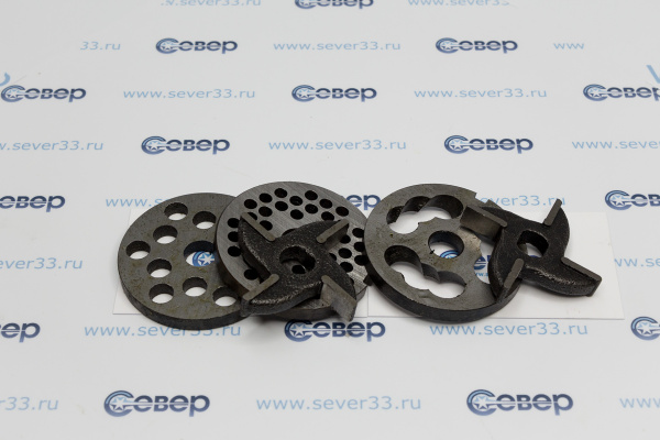 Комплект ножей к мясорубкам МИМ-80, М-75, 822 без бурта_1e