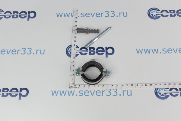 Хомут трубный Bestfix 1 (32-35мм) Комплектхомут+шпилька шуруп+дюбель_3