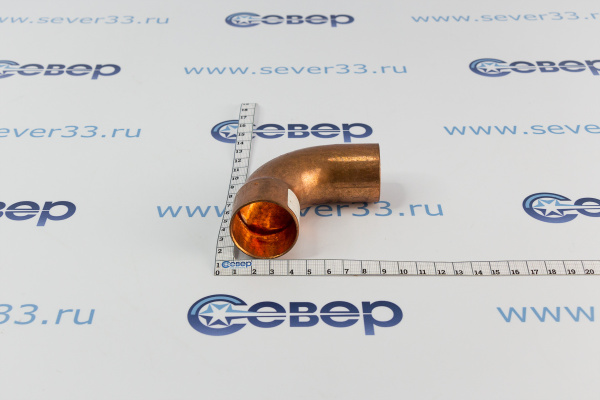 Отвод медный однораструбный 35 мм 90 гр._3