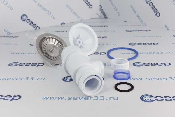 Сифин ЭЛИТ с нержавеющей чашкой 114 мм (140) ВИРПЛАСТ_2