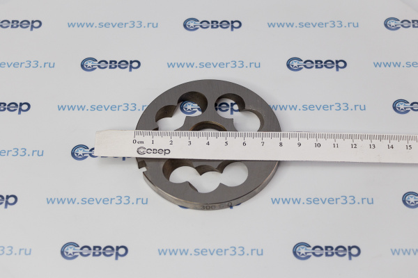 Нож подрезной (хром с буртом) для мясорубки МИМ 300_2