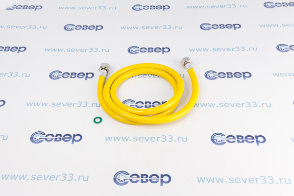 Подводка для газа полимерная 12 L-1,5 м гг (желтая)_2