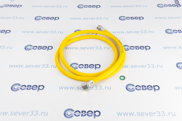 Подводка для газа полимерная 12 L-1,8 м гш (желтая)_2