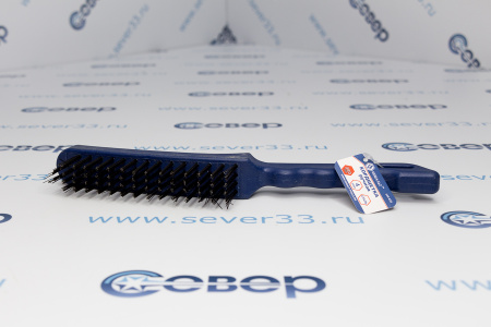 Кордщетка ручная КОБАЛЬТ 4-рядная стальная 280 мм, пластмассовая ручка	 | Продажа, монтаж и обслуживание холодильного оборудования | Север33