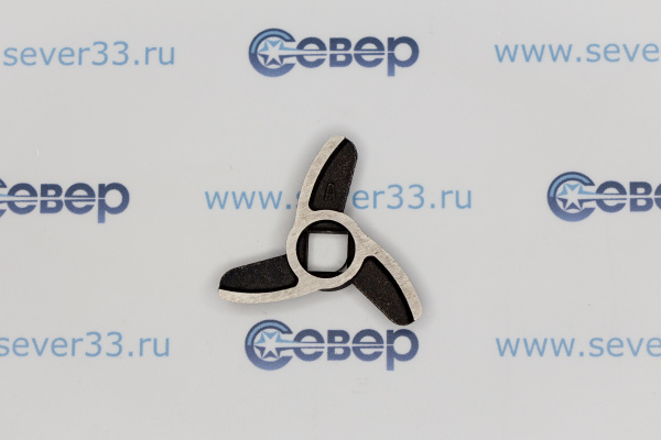 Нож для мясорубки Гамма, трехлопастной, посадка четырёхгранная, отверстие 8,3 мм_2