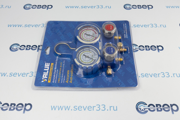 Коллектор двухвентильный Value VMG-2-410A-B-03 (R-22, 134, 407С, 410) в блисторе бз шлангов_2