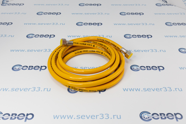 Подводка для газа полимерная 1_2 внутр. 9,5мм L-4,0м гг (желтая)_2