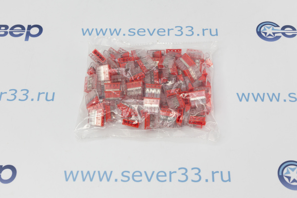 Клеммы WAGO 2273-204 4-проводная 0.5-2.5 мм2, прозрачная_1