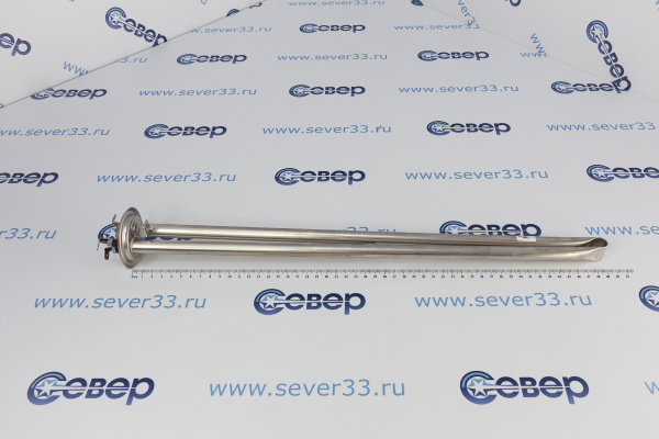 Фланец с сухими тэнами 2000W (700+1300), ИТА, нерж, под разъем, 490мм_4