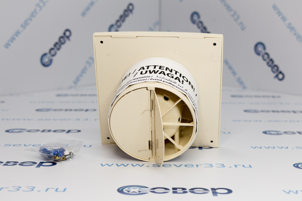 AURA 4C Ivory, Вентилятор осевой вытяжной с обратным клапаном D 100, декоративный_3e