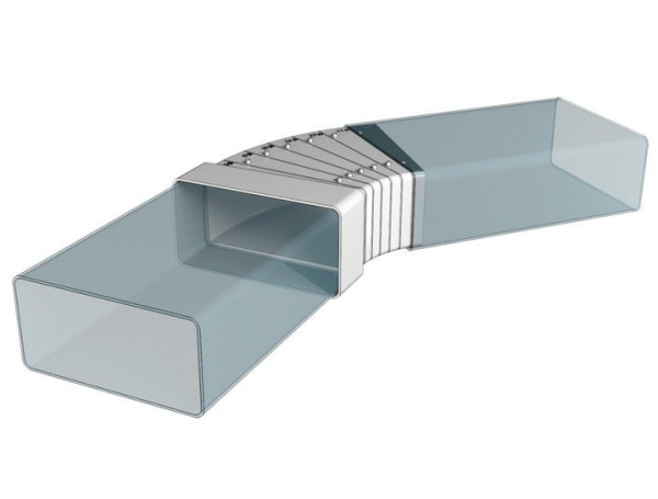 620КРП, Колено разноугловое горизонтальное пластик, 60х204_0