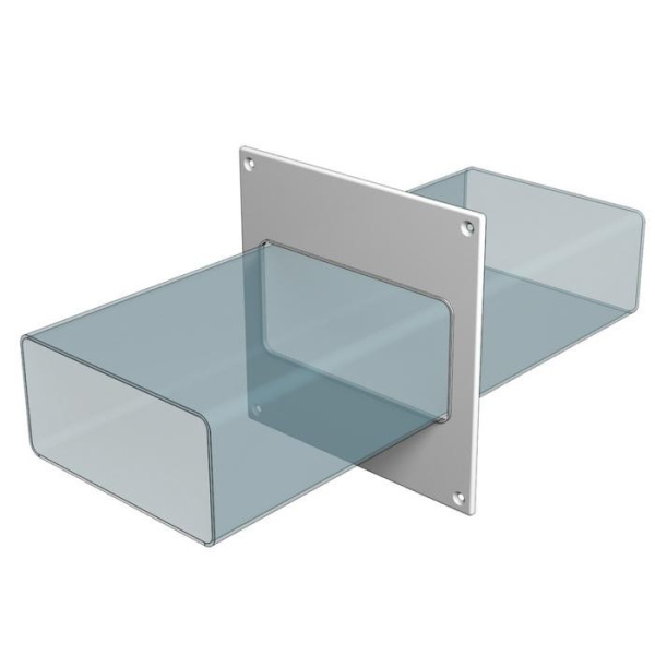 612НПП, Накладка торцевая пластик 150х150, для воздуховода 60х120_0