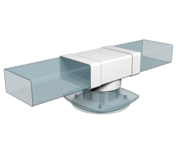 511ТФ10П, Соединитель Т-обр. пластик, плоских воздуховодов 55х110 с выходом на фланцевые воздухорасп_0