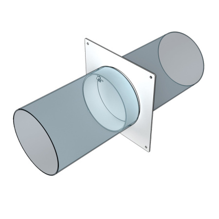 10SKNPO, Соединитель круглых каналов с накладной пластиной и обратным клапаном, D100			 | Продажа, монтаж и обслуживание холодильного оборудования | Север33