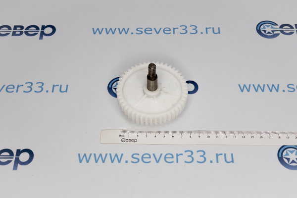 Шестерня мясорубки PANASONIC_POLARIS с металлическим валом, Д-82мм (Прямые зубья)_4