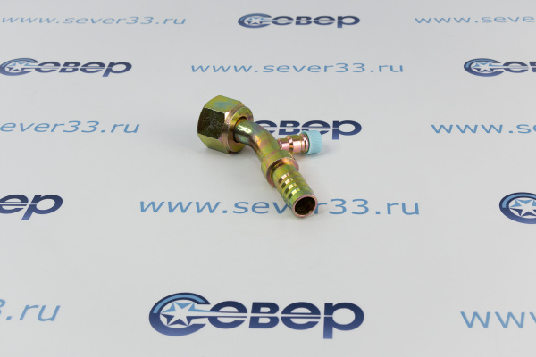 Фитинг 16мм №12х45˚ O-ring c заправочным портом (34”; Резьба 1 116” 14 UNF)_3