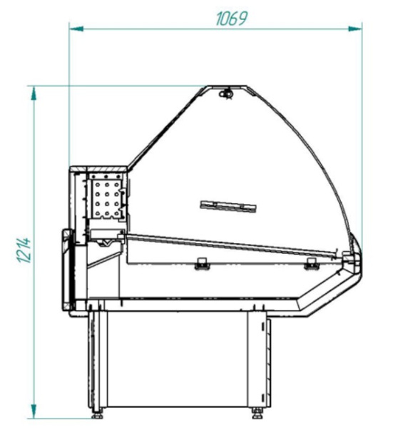 Cryspi Octava XL 1200 (0...+7 ºС)_чертеж