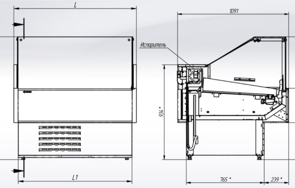 Cryspi Gamma Quadro Fish 1200_чертеж