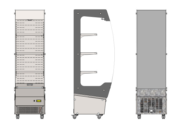 Пристенная витрина Нова ВХСп-0,5_1,75_1