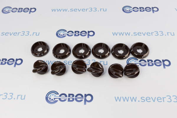 Набор ручек для газовой плиты GEFEST мод. 1200, 3200 (коричневые)_2