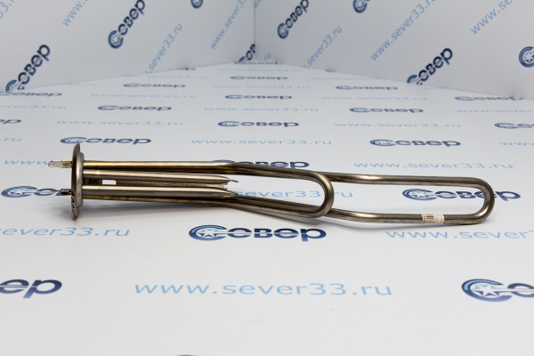 ТЭН RF 2000W(700+1300), ИТА, нерж, Ø64, М4, клеммы под разъем, L350мм, горизонтальный,  + анод М_3e