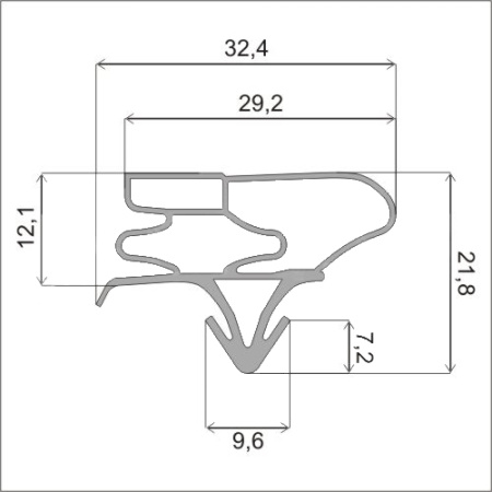 Уплотнитель 965х575 мм проф.LG | Продажа, монтаж и обслуживание холодильного оборудования | Север33