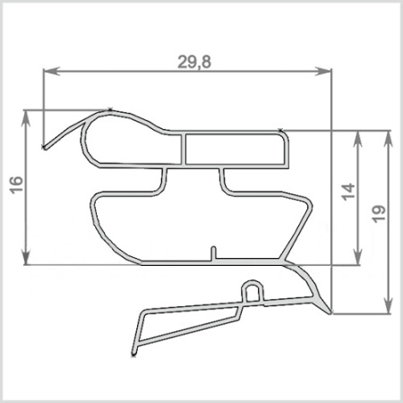 Уплотнитель для холод.проф. IN 1225х555 Дон | Продажа, монтаж и обслуживание холодильного оборудования | Север33