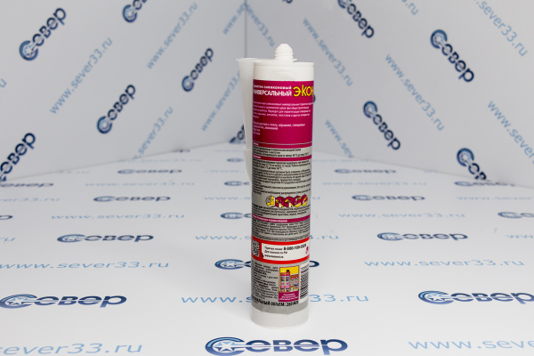 Герметик силиконовый Экон, универсальный, цвет белый, 280 мл_2