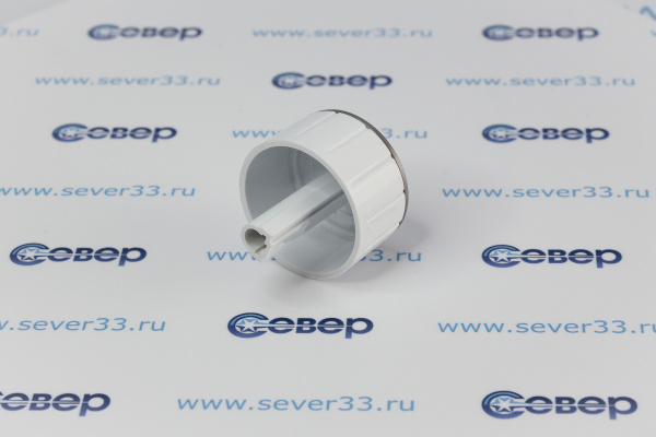 Ручка крана De Luxe мод. 5040 Г, белая, нов.обр. (длинная ножка, для газ. плит) без пружин_2